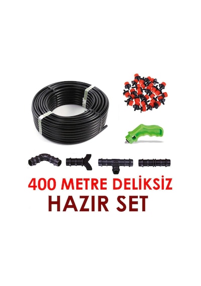 400 M. Deliksiz Düz Damlama Sulama Sistemi Bahçe Ve Ek Parçaları (409239750)