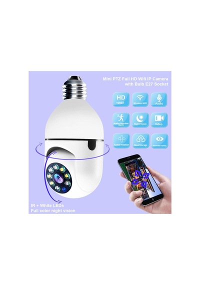 Tr Full Hd 1080p Kamera Bebek Izleme Ve Güvenlik Kamerası Wifi 360 Derece Dönebilen Kamera Beyaz Cmr6 Diğer