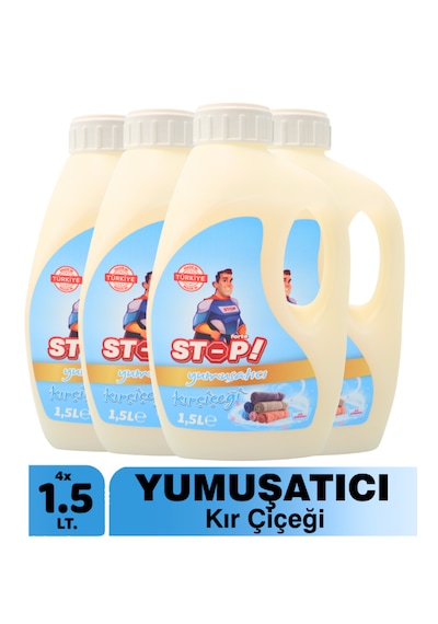 Stop Forte 4'lü Çamaşır Yumuşatıcı 1.5 Litre Kır Çiçeği