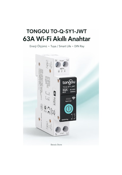 Tongou Tuya 63a Wifi Akıllı Şalter Enerji Takibi, Uzaktan Aç/kapat Ve Programlama