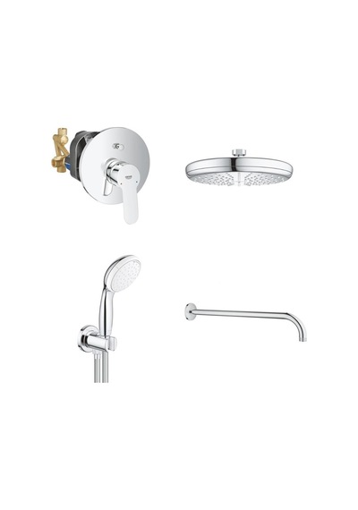 Grohe Bau Ankastre Gagasız Set - 29079000Set2 Gümüş