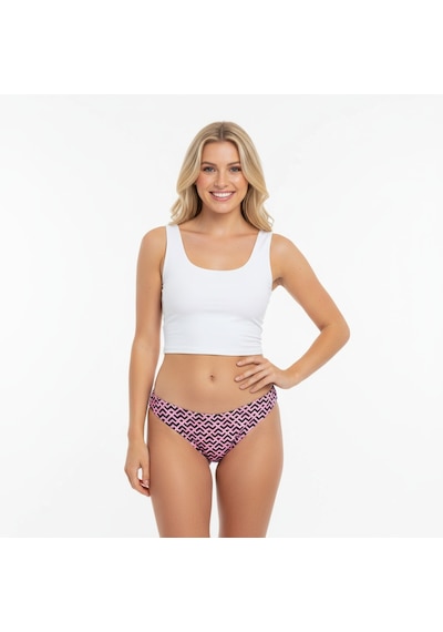 Bonbon Kadın Micro Polyester Desenli Slip Bb2110 Pempe Geometrik