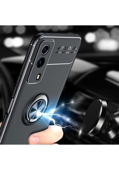 Vivo Y53s 4g Kılıf Zore Ravel Silikon Kapak Siyah