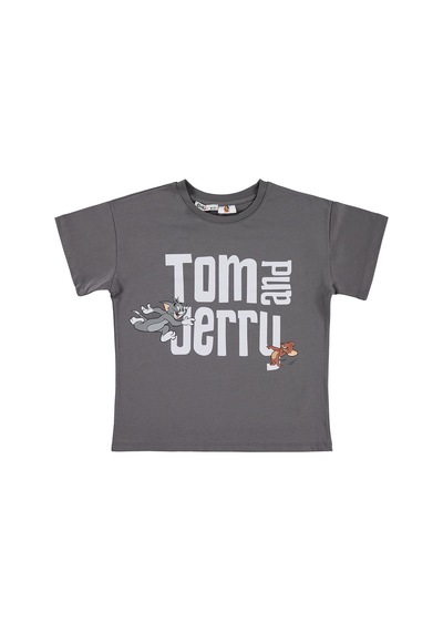 Tom And Jerry 10-13 Yaş Tişört - Gri Çok Renkli