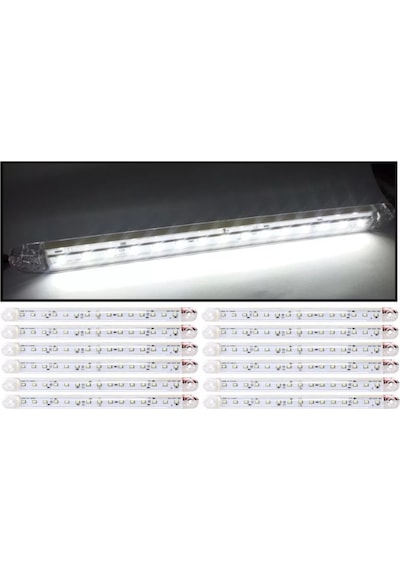 Ahmet Otomotiv 12 Adet Parmak Led Beyaz Renk 24cm 15led 12v-24v
