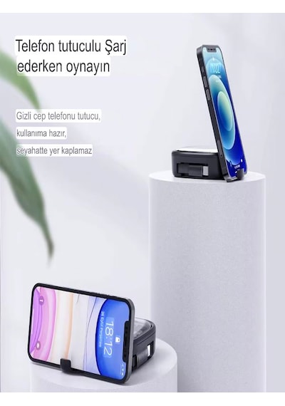 60w 3a 6in1 Çok İşlevli Seyahat Şarj Seti 0.8m Kablo + Çevirici Kit, Hızlı Şarj Çoklayıcı Set 1 ADET