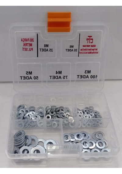 PUL SETİ METRİK 285 PARÇA M3-M4-M6-M8 PUL SETİ