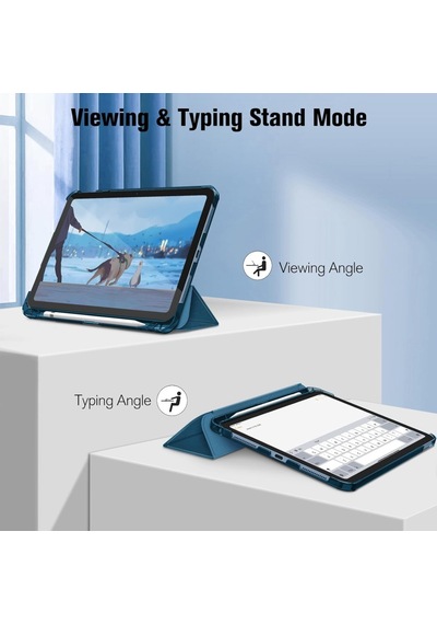 Apple Uyumlu iPad Air 4/5 10.9inç Kılıf Flip Cover Kalem Bölmeli Pc Case 10.nesil Değil Kılıf