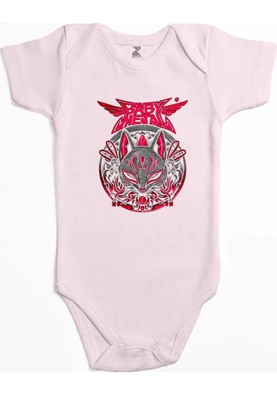 Zepplin Giyim Babymetal Maneki Neko Pembe Bebek Body Zıbın