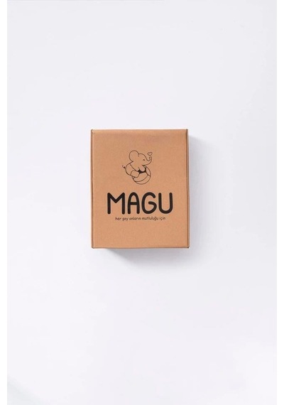 Magu Unisex Bebek Pamuklu Bej Koyun Desenli 5'li Yenidoğan Hastane Çıkış Seti