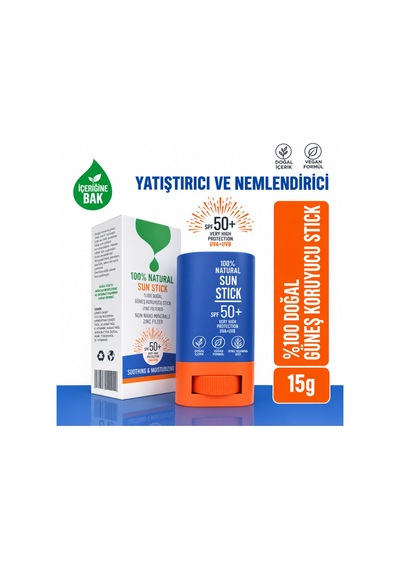 %100 Doğal Natural Sun Stick Spf50+ 15 Gr
