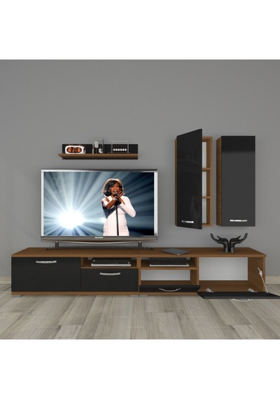 Decoraktiv Eko 5220d Mdf Tv Ünitesi Tv Sehpası Ceviz - Siyah