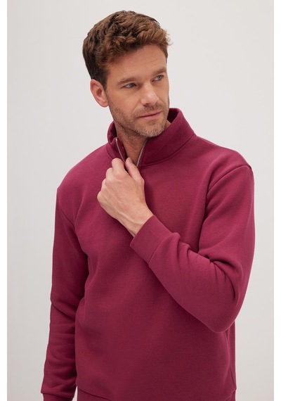 Tudors Unisex Relax Fit Rahat Kesim Pamuklu İçi Polarlı Yarım Fermuarlı Fuşya Dik Yaka Sweatshirt-35156 Fuşya Tudors Unisex Relax Fit Rahat Kesim Pamuklu İçi Polarlı Yarım Fermuarlı Fuşya Dik Yaka Sweatshirt-35156 Fuşya