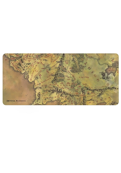 Exvega Lord Of The Rings Middle Earth Map Mousepad Xxl 90x40 Exve