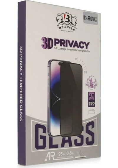 Mey İthalat Apple, Uyumlu iPhone 16 Pro Bilvis 3d Hayalet Cam Ekran Koruyucu
