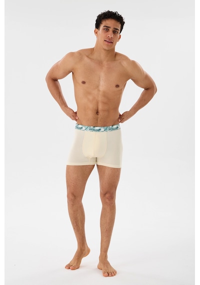 Mutig Tencel Modal Erkek Boxer 3'lü Krem