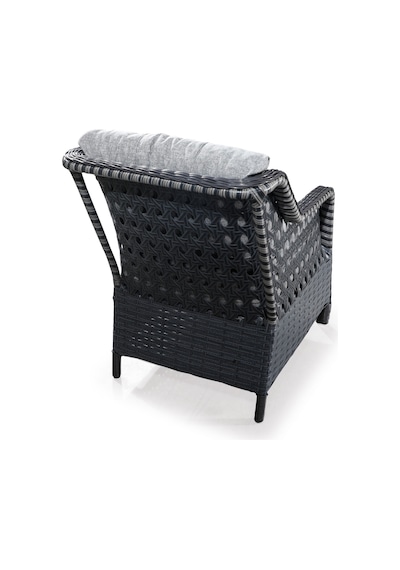 Ronda 3+1+1+2puf+masa Rattan Bahçe Balkon Mobilyası,antrasit Gri Antrasit - Gri