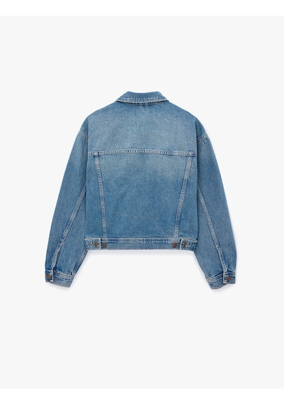 Koton Denim Açık İndigo Kadın Ceket 7wal50009md