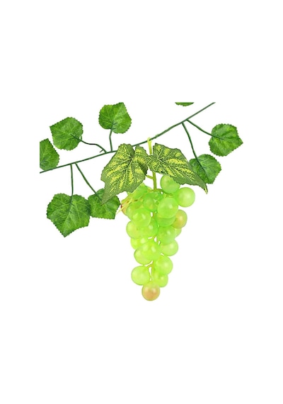 2li Set Yapay Meyve Yeşil Üzüm Süs Dekoratif Sahte Meyve 15cm