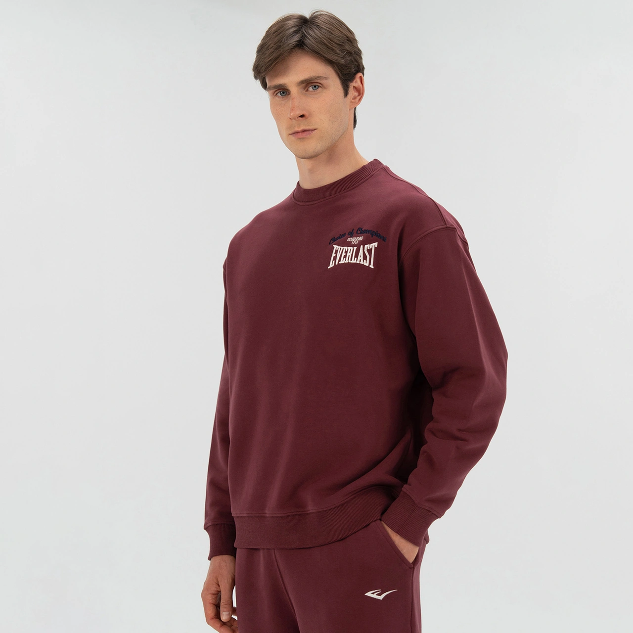 Everlast Heritage Champions Erkek Bordo Sweatshirt Tm0101 Bordo