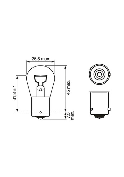 12v 21w Sarı Amber Sinyal Ampul Seti 10 Adet
