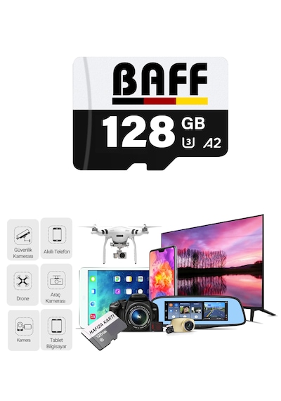 Baff 128gb Hafıza Kartı Video Kayıt Destekli Uhs-ı U3 A2