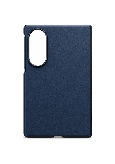 Microcase Samsung Galaxy Uyumlu Z Fold 8 İçin Deri Desenli Plastik Koruma Kılıf Lacivert- Al3156