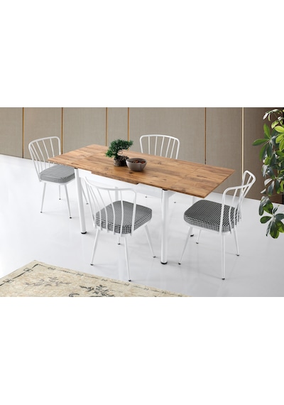 Erezogullari_Mobilya Smart Açılır Mutfak Masası Ve 4 Adet Sandalye Takımı 70*110Cm Erezogullari_Mobilya Smart Açılır Mutfak Masası Ve 4 Adet Sandalye Takımı 70*110Cm