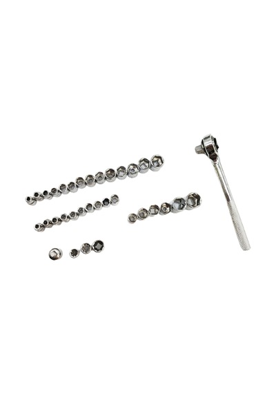 Sıkma Veya Gevşeme İçin Kullanılan Dayanıklı Karbon Çelik Malzemesi İle 40pcs Araba Onarım Araç Kutusu Seti