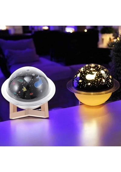 Usb Hava Nemlendirici Ve Projeksiyon Gece Lambası Aromaterapi Uyumlu Masaüstü Tasarım