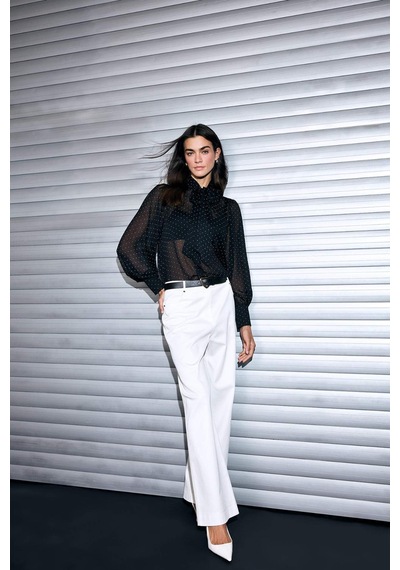 Defacto Overshırt Fıt Fular Yaka Simli Twill Bluz G7960ax26spbk81 Siyah-bk81