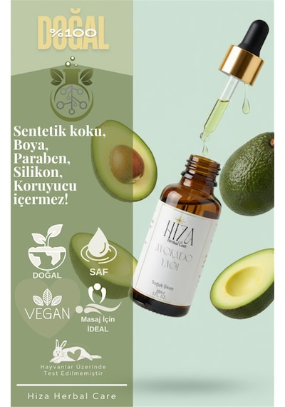 Hiza Herbal Care Doğal Avokado Yağı 30 ML