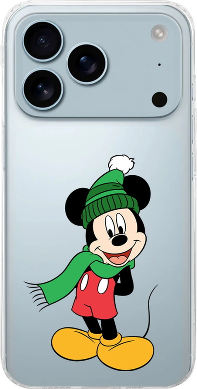 Apple Uyumlu iPhone 17 Pro Max İle Mickey Mouse 7 Baskılı Şeffaf Kılıf