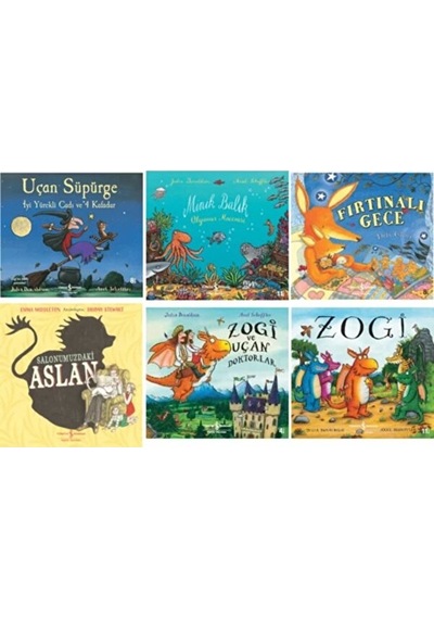 Resimli Hikaye Kitapları 6 Kitap Set-uçan Süpürge-minik Balık-fırtınalı Gece