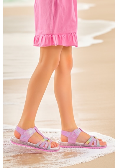 Kiko Kids Kız Çocuk Sandalet Arz 2350 Pembe