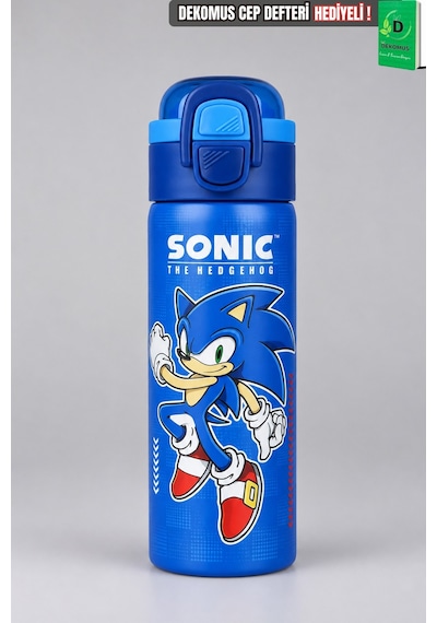 X Dekomus Lisanslı Sonic Blue Speed Collection 600 Ml Çift Fonksiyon Kapaklı Çelik Matara Diğer