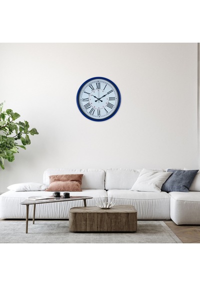 Lacivert 36 Cm Dekoratif Duvar Saati Diğer 03401506