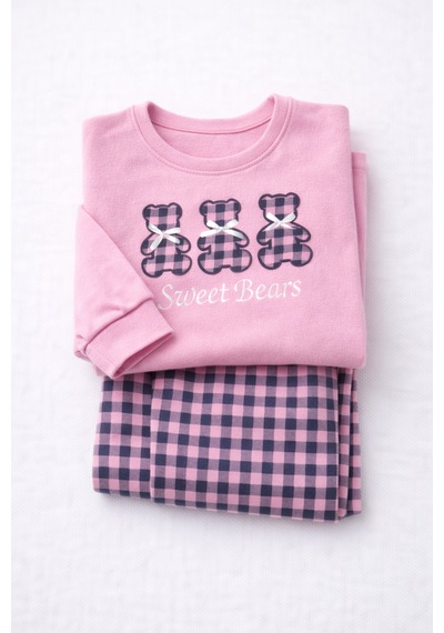 Free Beka Kadın Uzun Kollu Nakış Detaylı Pantolonu Kareli Termal Kumaş Pijama Takımı Pembe Free Beka Kadın Uzun Kollu Nakış Detaylı Pantolonu Kareli Termal Kumaş Pijama Takımı Pembe