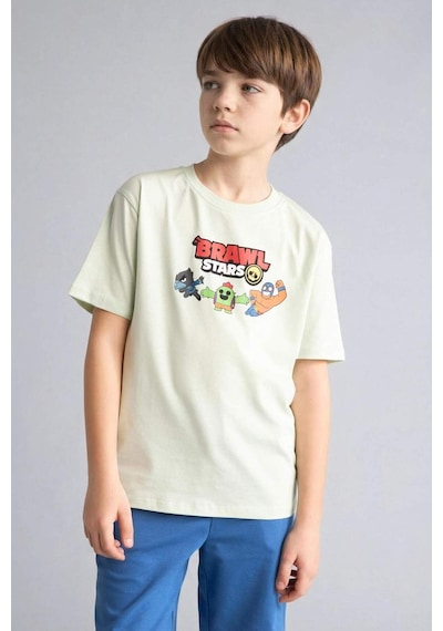 Defacto Brawl Stars Oversıze Bisiklet Yaka Kısa Kollu Tişört Erkek Çocuk H3510a826smgn1139 Yeşil-gn1139