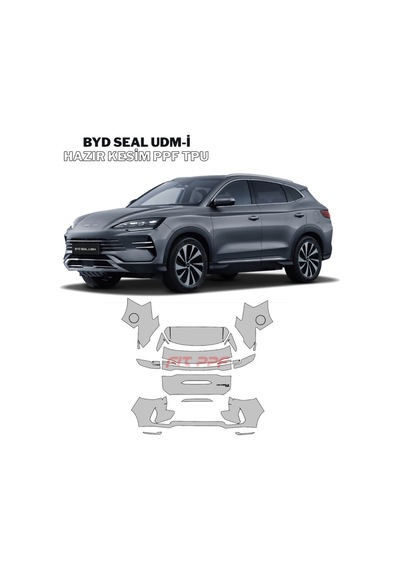 Byd Seal U Dm-i Hazır Kesim, 210 Mikron Premium Tpu Ppf Film Şeffaf Boya Koruma-arka Grup