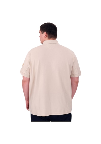 Mode Xl Büyük Beden Erkek T-shirt Pike Polo Yaka U25306 Bej Bej