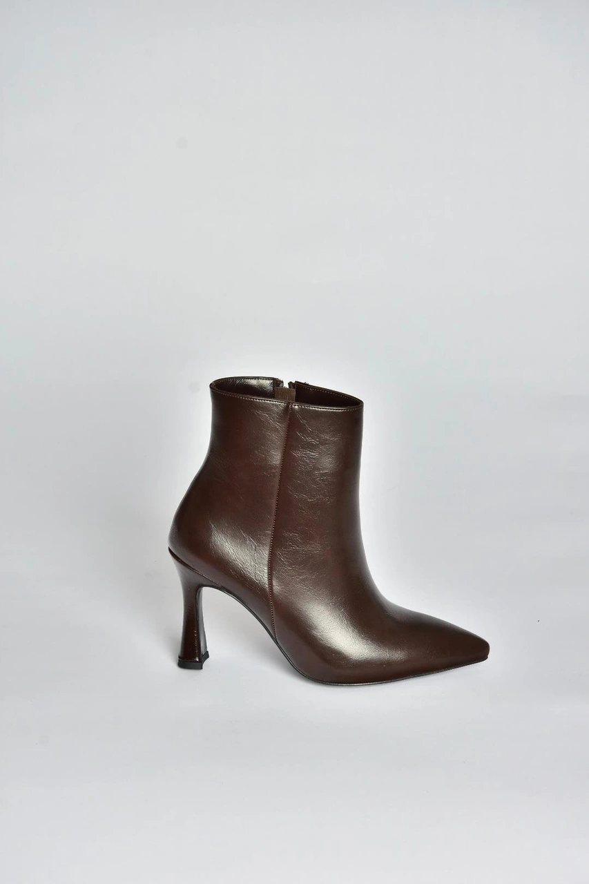 Fox Shoes V676200060 Kahverengi Rustik Kalın Topuklu Kadın Bot Kahverengi-rustik