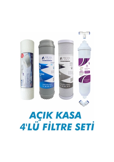 Açık Kasa Su Arıtma Cihazları İle Uyumlu 4'lü Filtre Seti Çk