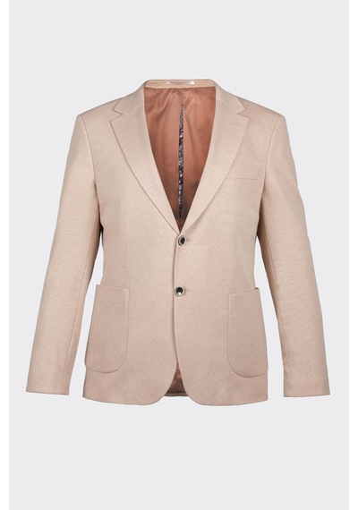 Bej Casual Slim Fit Bi-stretch Ceket Bej