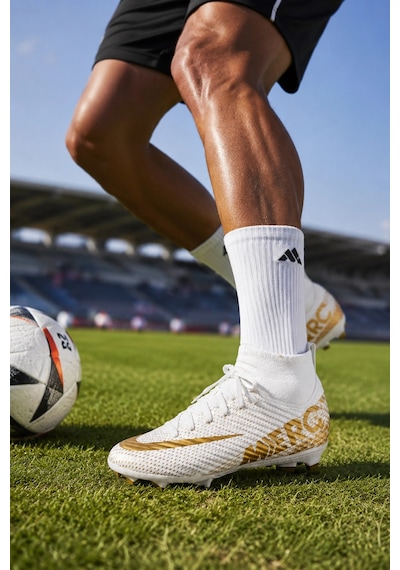 In Step Vortex Futbol Kramponu Çoraplı Bilekli Bağcıklı Dişli Taban Halı Saha Ve Çim Saha Krampon Beyaz Alt Beyaz Altın In Step Vortex Futbol Kramponu Çoraplı Bilekli Bağcıklı Dişli Taban Halı Saha Ve Çim Saha Krampon Beyaz Alt Beyaz Altın