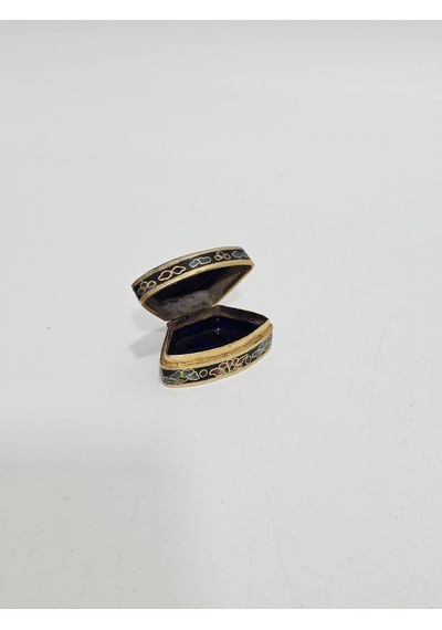 Antika Cloisonne Minyatür Kutu 4,1x2,4cm 116