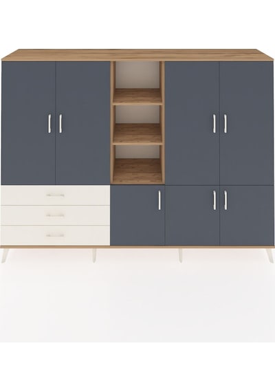 Hyperion Dolap 11 Raflı 3 Çekmeceli 7 Kapaklı 220x44x163 Çam-antr Çam-antrasit/aytaşı Hyperion Dolap 11 Raflı 3 Çekmeceli 7 Kapaklı 220x44x163 Çam-antr Çam-antrasit/aytaşı