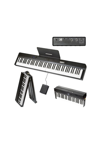 Midex Plx-120bk-st Katlanır Taşınabilir Dijital Piyano Tuş Hassasiyetli Full Set