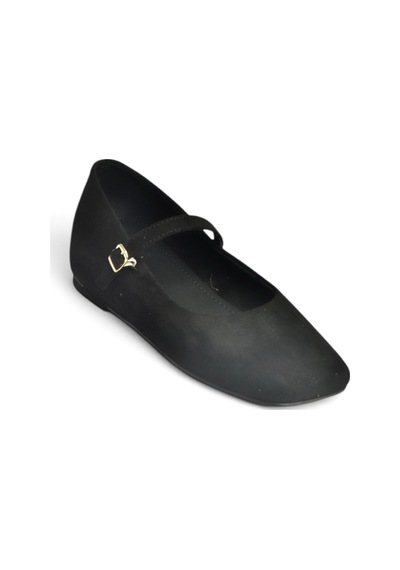 Fox Shoes Z250800002 Siyah Süet Günlük Kadın Ayakkabı