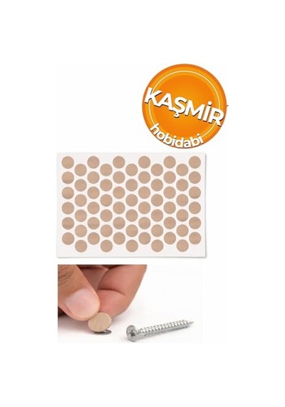 Yapışkanlı Vida Tapası Vida Kapatıcı Kapağı, 50 Adet Kaşmir